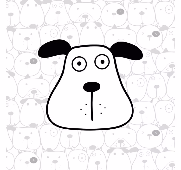 Kids roller blind with amazing hand drawn dog pattern - TenStickers
