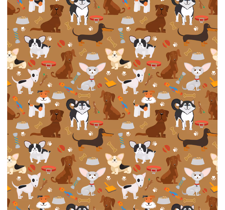 Kids roller blind with various adorable dog designs - TenStickers