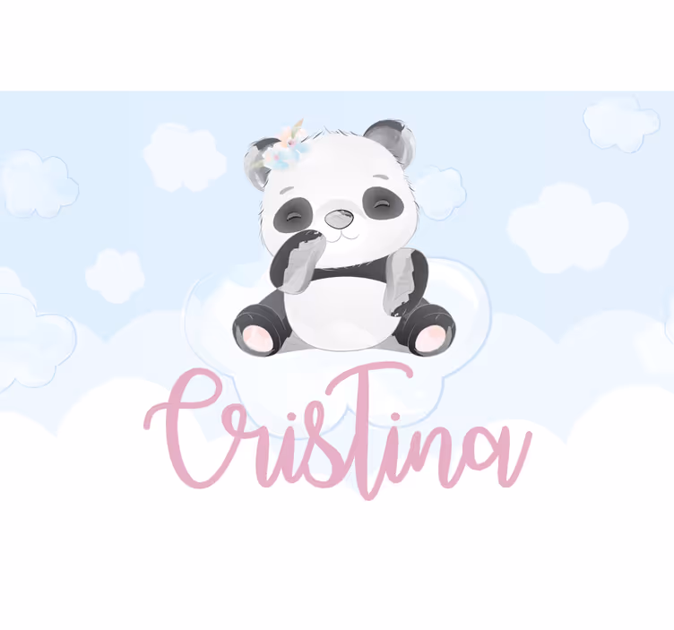 Kids roller blind cute panda design for girls - TenStickers