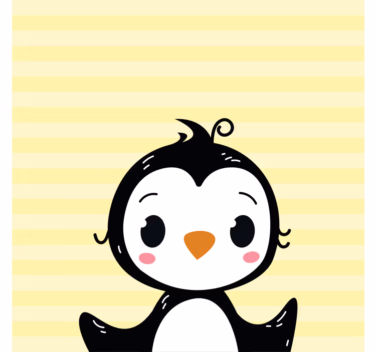 Kids roller blind cute baby animal penguin - TenStickers