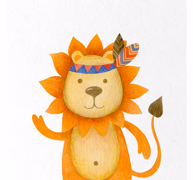 Kids roller blind cartoon lion design - TenStickers