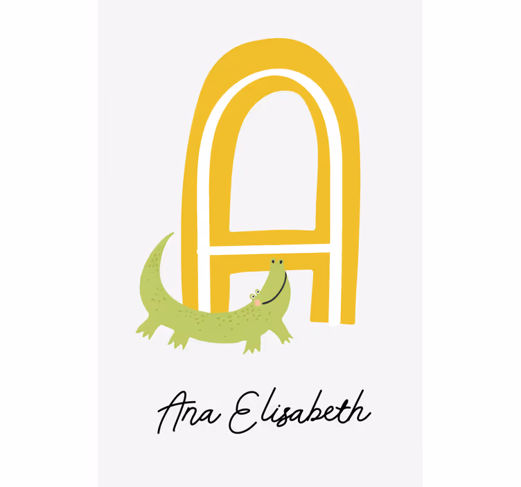 A roller blind for kids with the letter a - TenStickers