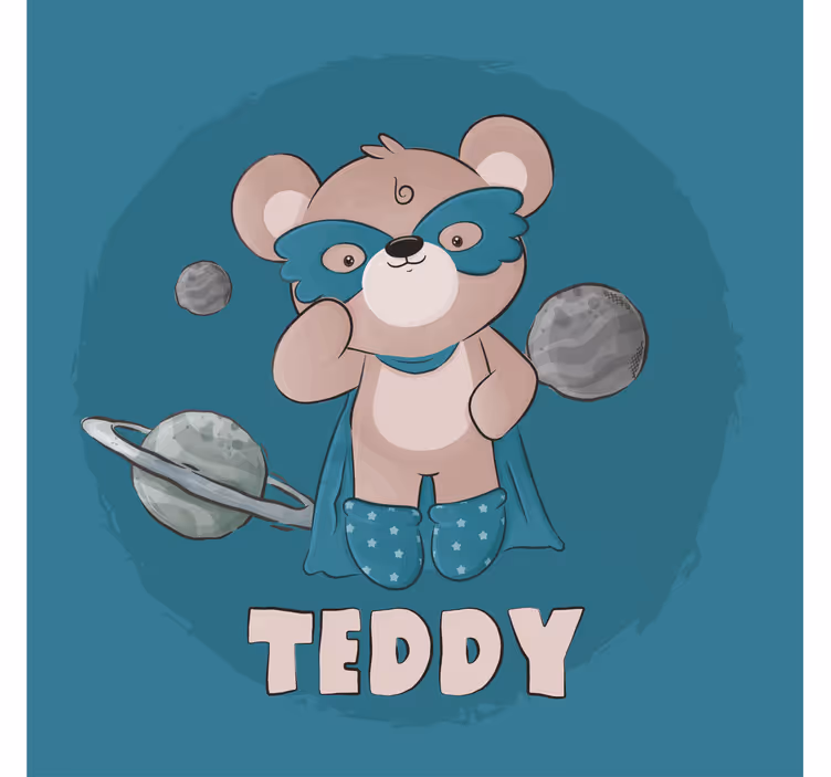 Kids roller blind bear hero - TenStickers