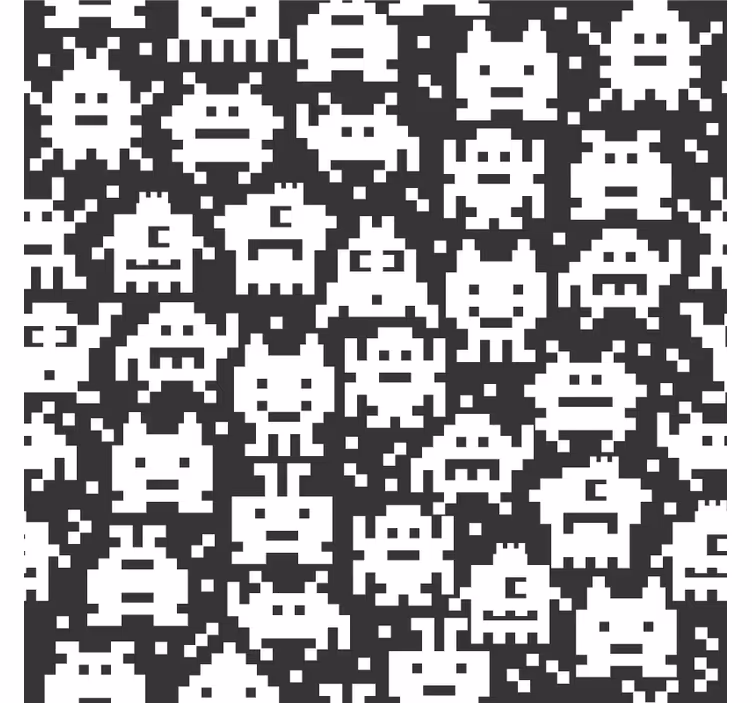 Kids roller blind video game monster design - TenStickers