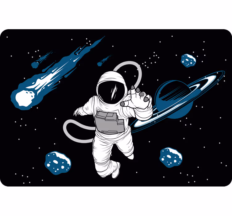 Kids roller blind with hand drawn astronaut design - TenStickers