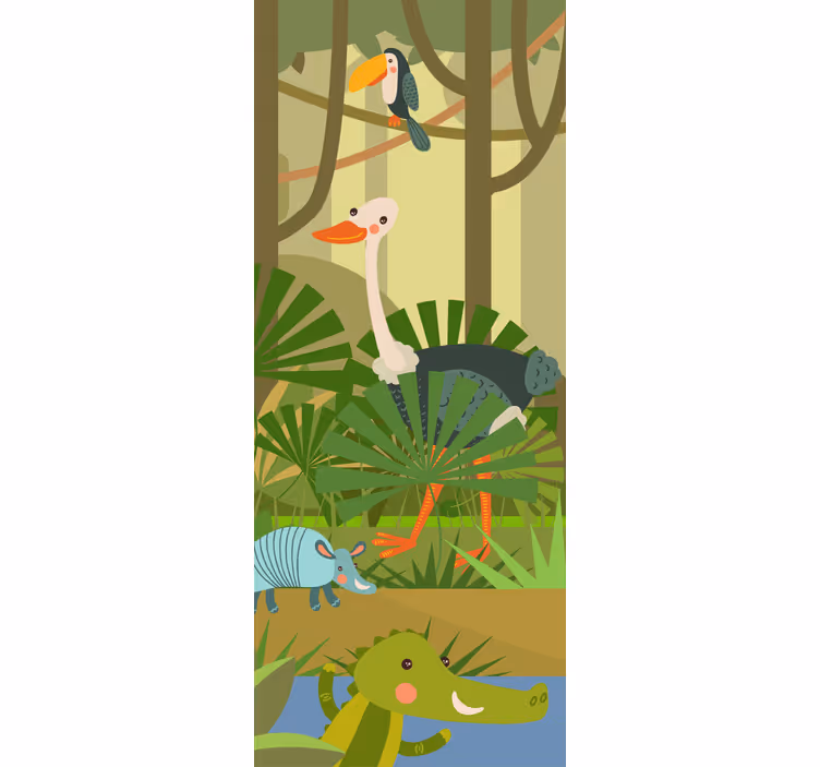 Kids roller blind wild animals - TenStickers