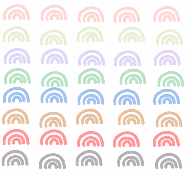 Kids roller blind pack of 40 vibrant rainbows - TenStickers