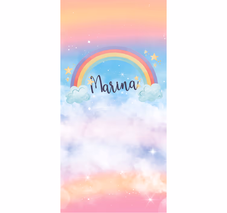 Kids roller blind with a fantastic rainbow and clouds - TenStickers
