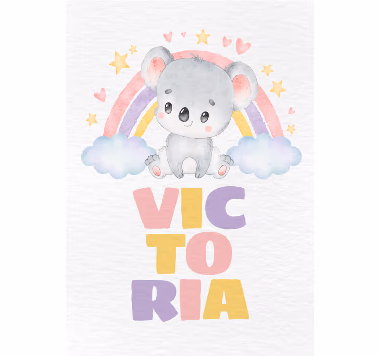 Kids roller blind koala and rainbow design - TenStickers