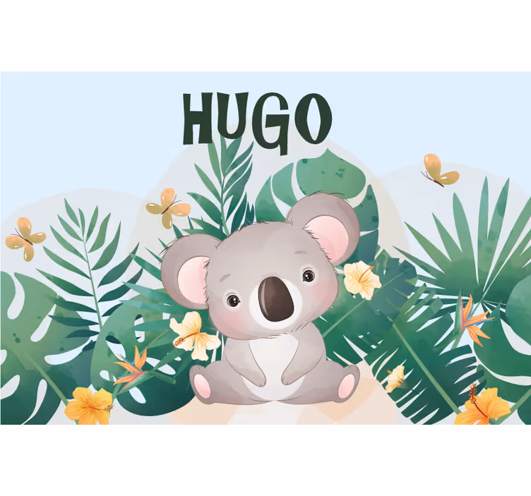 Kids roller blind cute koala personalized for boy - TenStickers