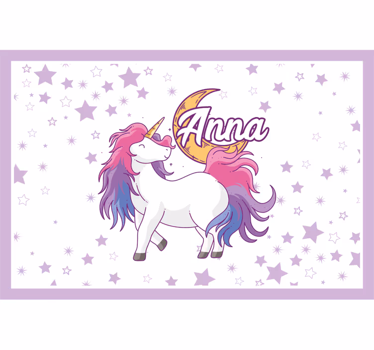 Kids roller blind unicorn and moon design - TenStickers