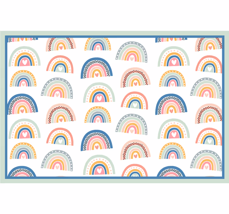 Kids roller blind colorful minimalistic rainbows pattern - TenStickers