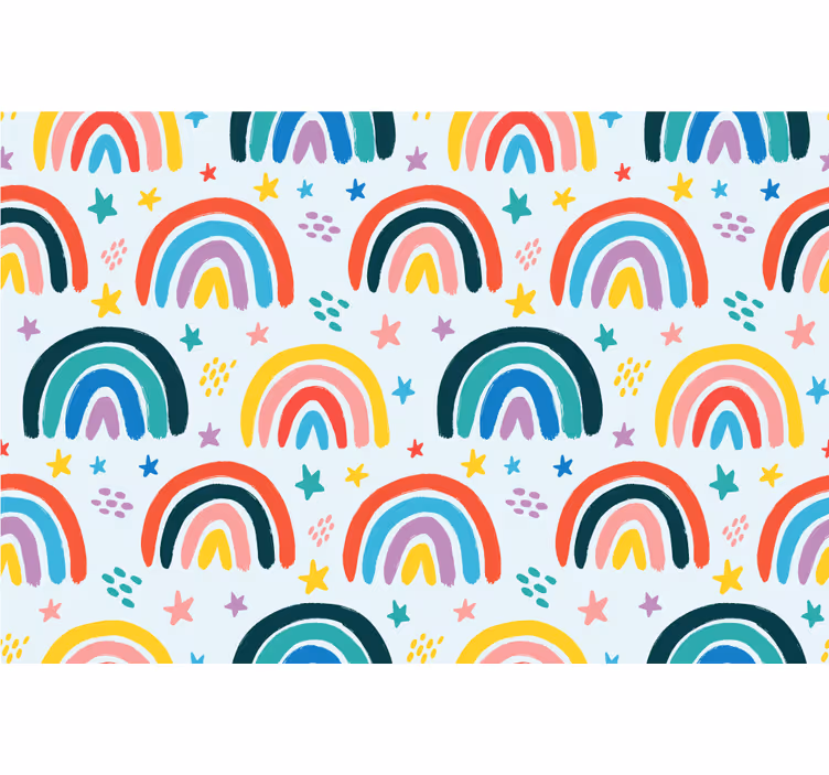 Kids roller blind with colorful rainbow pattern - TenStickers