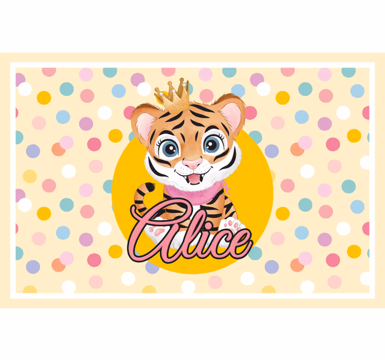 Kids roller blind cute tiger design for girl - TenStickers