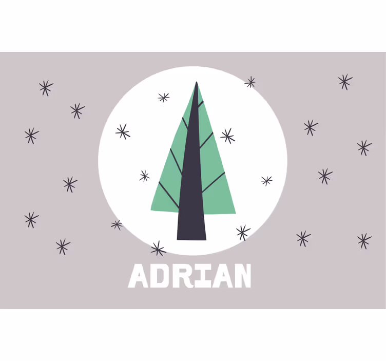 Kids roller blind personalised christmas tree - TenStickers