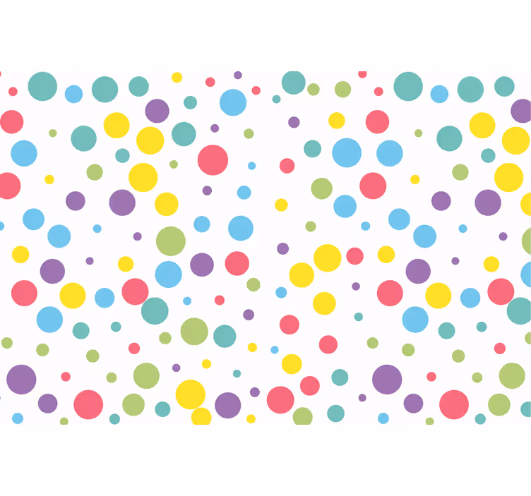 Kids roller blind colourful polka dot design - TenStickers