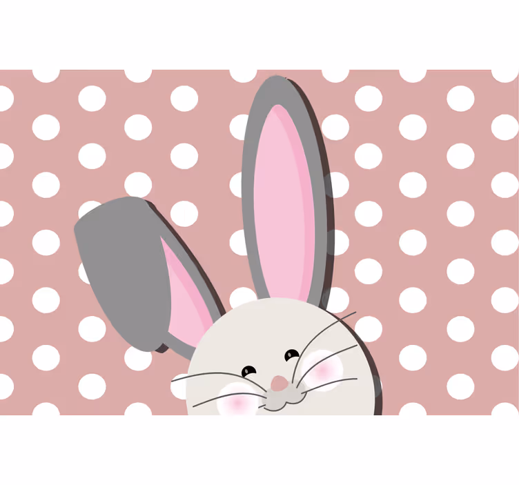 Kids roller blind cure rabbit with one ear up - TenStickers