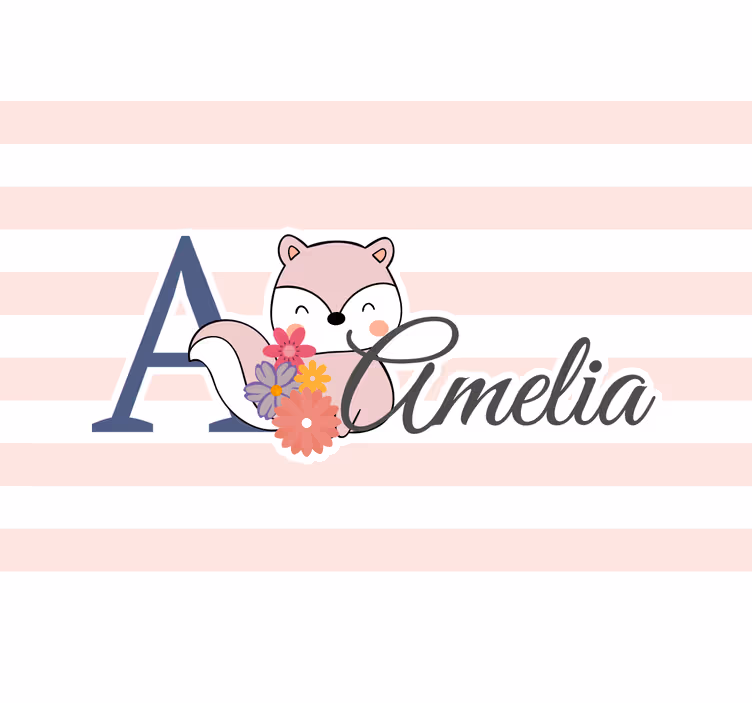 Kids roller blind cute animals squirrel personalized - TenStickers