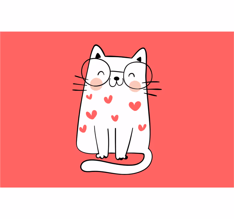 Kids roller blind with adorable smiling cat - TenStickers