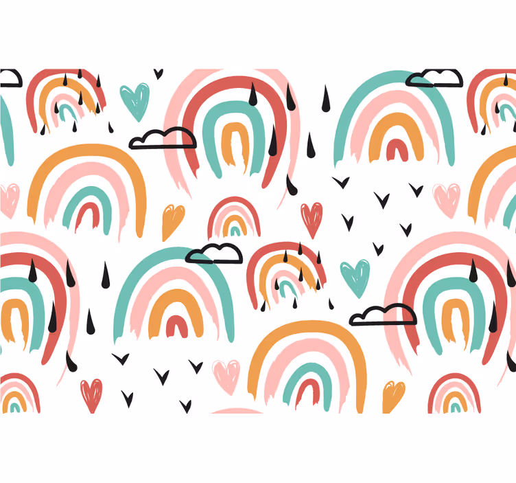 Kids roller blind watercolor minimalist rainbows - TenStickers
