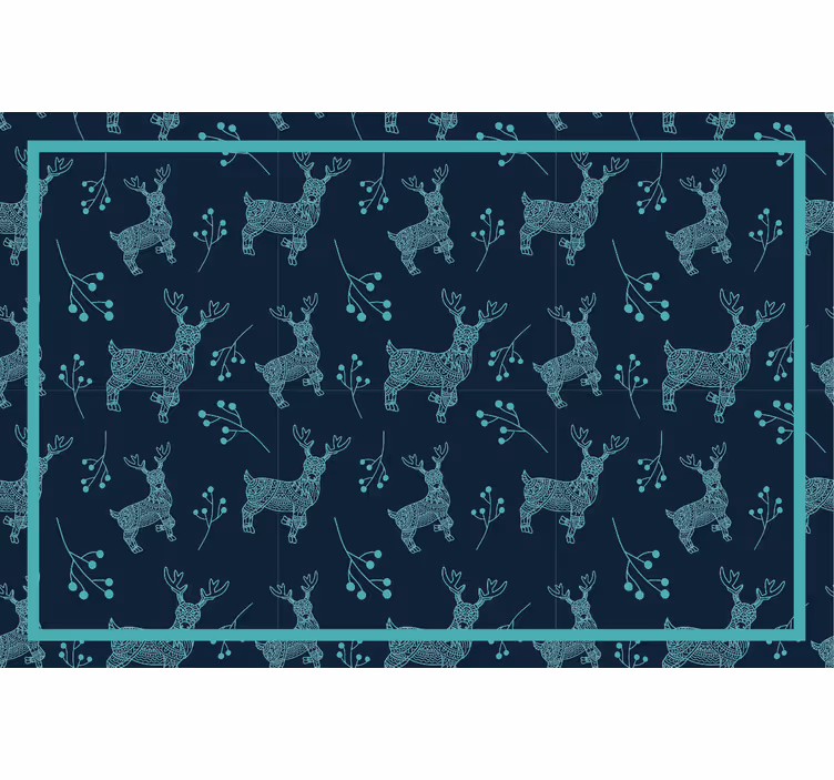 Kids roller blind wild animals with handmade reindeer - TenStickers