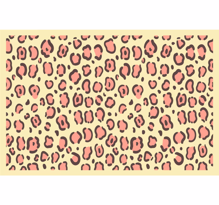 Kids roller blind in yellow and pink leopard print - TenStickers
