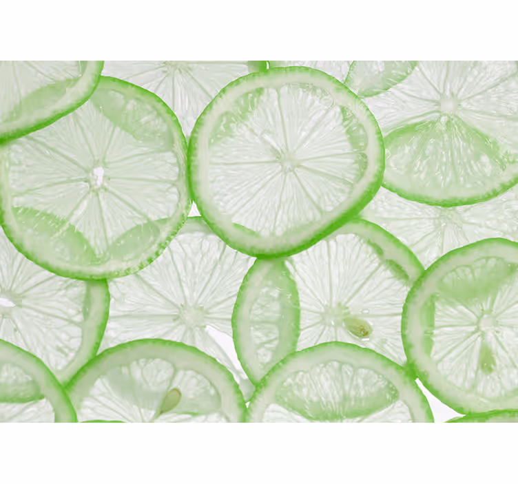 Lime slices roller blind for kitchen window - TenStickers