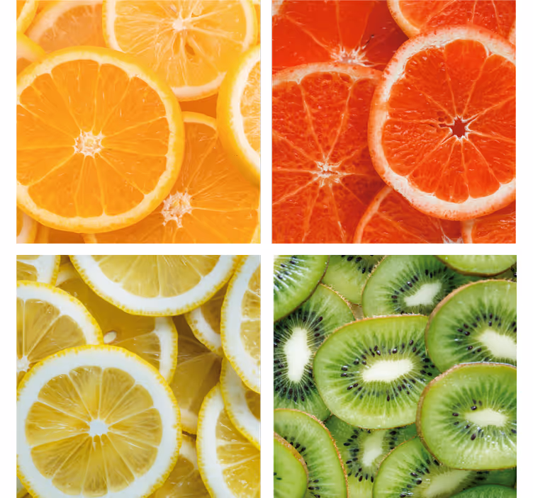 Roller blind for kitchen window citrus fruits - TenStickers