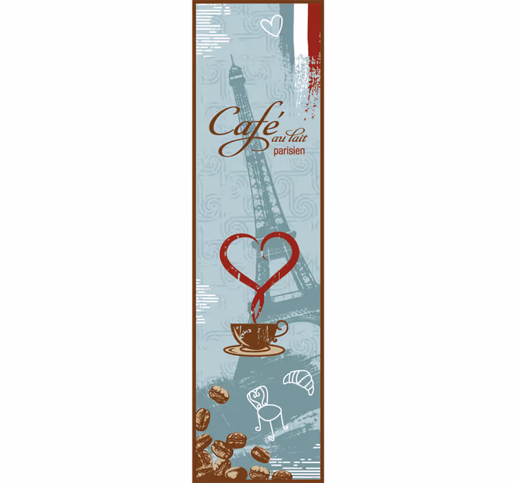 Roller blind for kitchen window coffee france vinyl - TenStickers