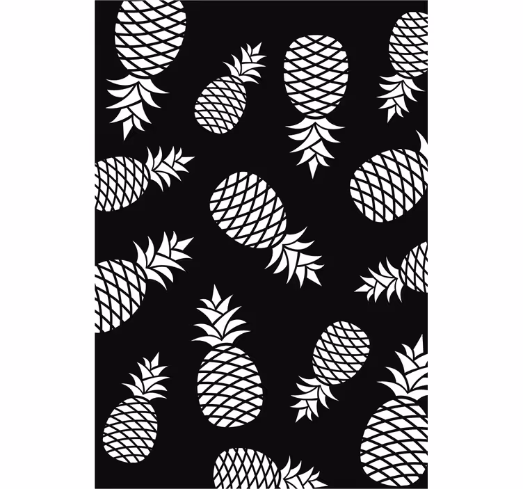 Roller blind for kitchen window pineapple pattern - TenStickers