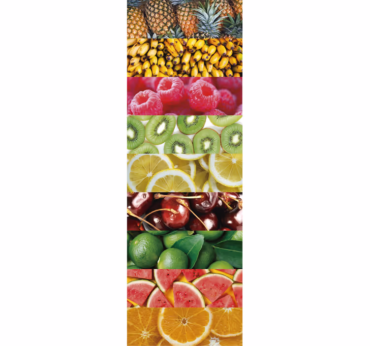 Roller blind for kitchen window fruit textures - TenStickers