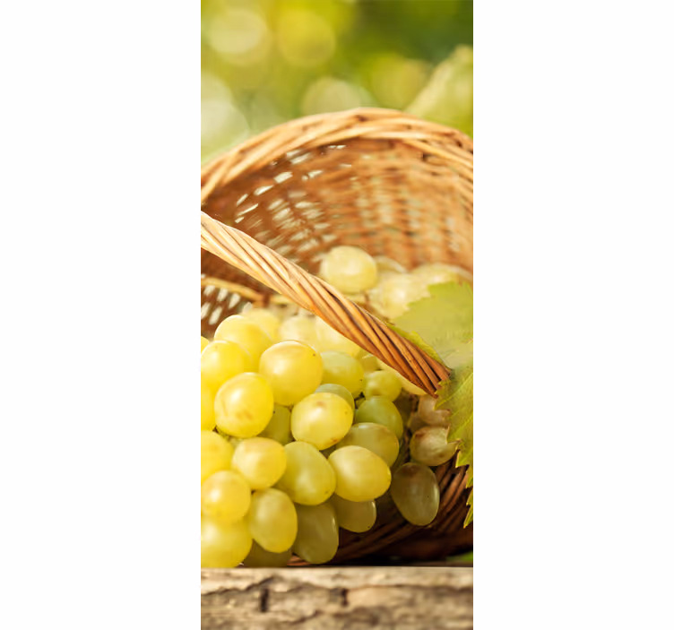 Roller blind for kitchen window grape basket decal - TenStickers