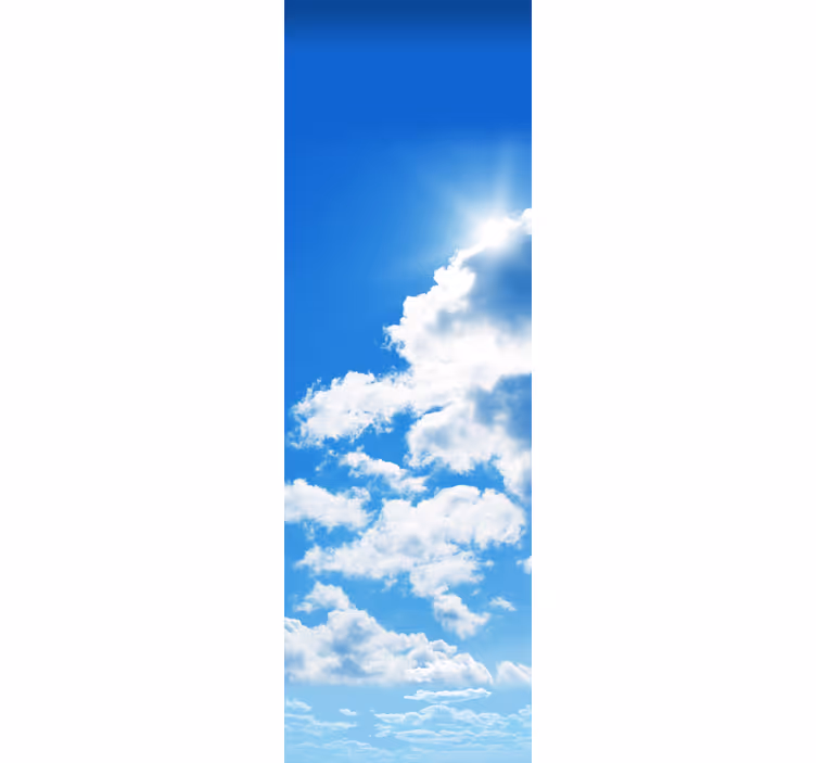 Roller blind for kitchen window cloud fridge decal - TenStickers