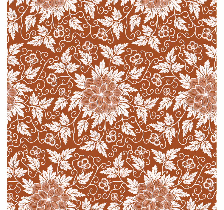 Roller blind for kitchen window floral paisley tile - TenStickers