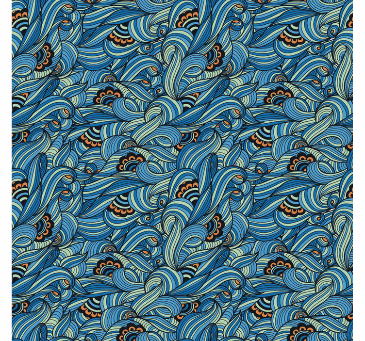 Roller blind for kitchen window paisley flower design - TenStickers