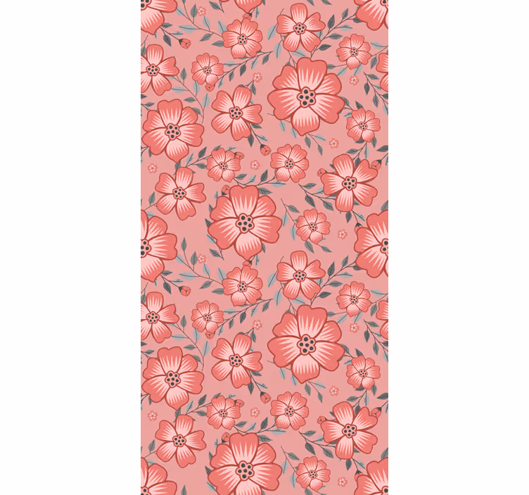 Roller blind for kitchen window pink daisy flower - TenStickers