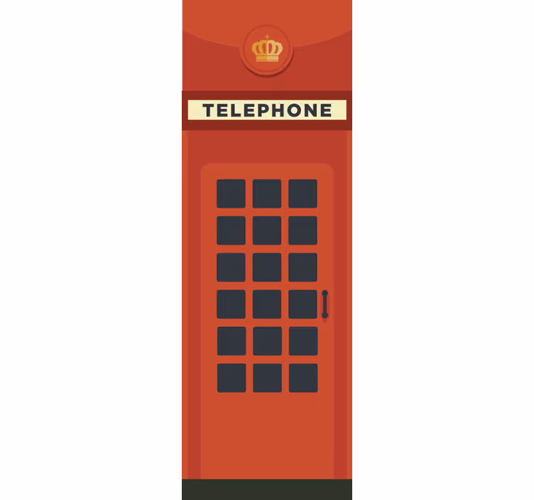Roller blind for kitchen window red uk telephone box - TenStickers