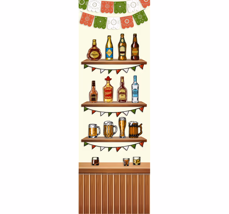 Roller blind for kitchen window tequila decorative vinyl - TenStickers