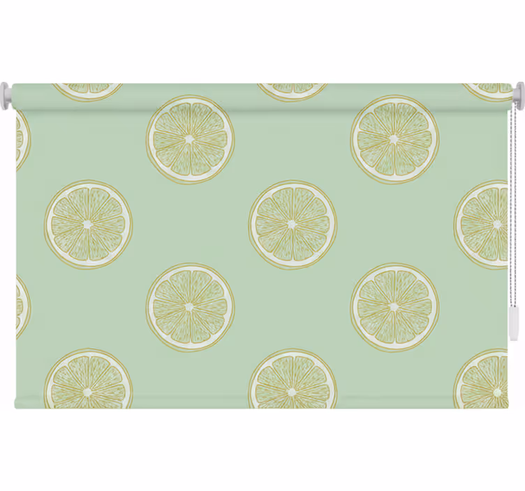 Roller blind for kitchen window lemon design - TenStickers