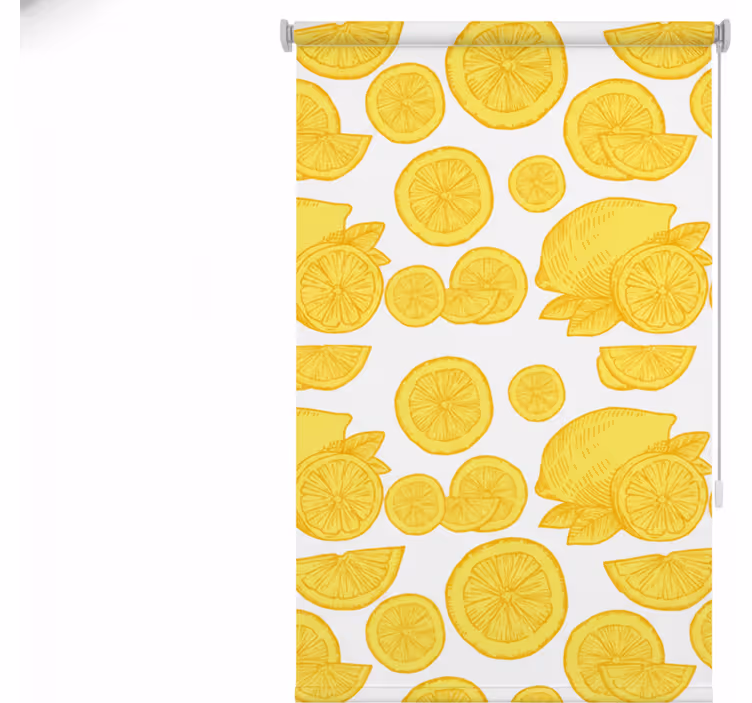 Roller blind for kitchen window orange and lemon sketch - TenStickers