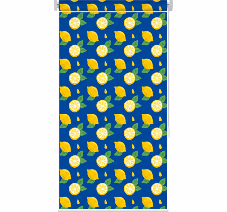 Roller blind for kitchen window hand-drawn lemons - TenStickers