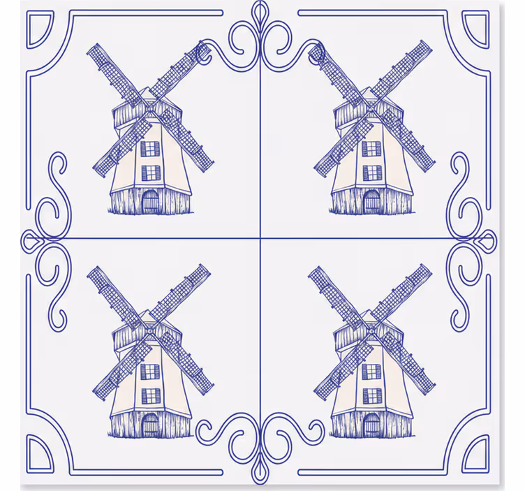 Four mills design roller blind for kitchen window - TenStickers