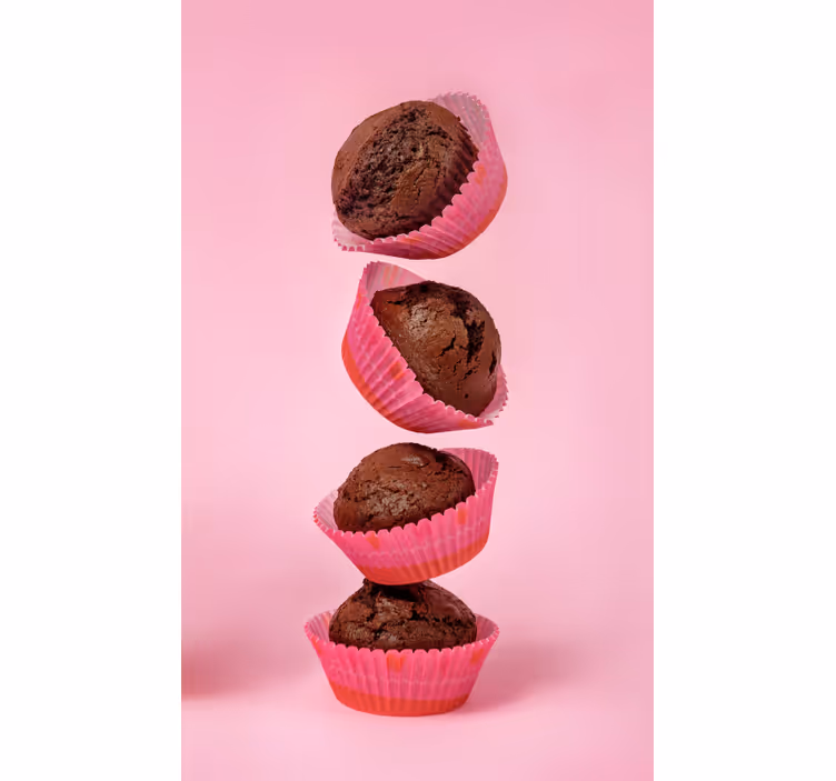 Roller blind for kitchen window chocolate cupcake - TenStickers