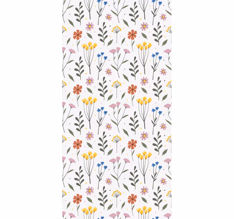 Roller blind for kitchen window with floral pattern - TenStickers