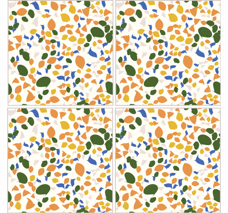 Roller blind for kitchen window terrazzo tiles - TenStickers