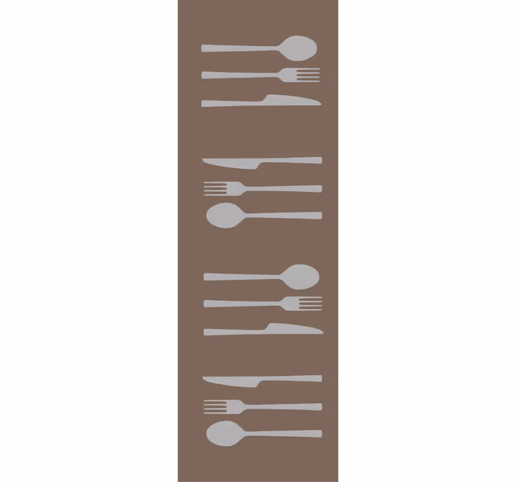 Roller blind for kitchen window cutlery design - TenStickers