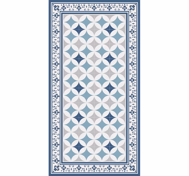 Azure tile roller blind for kitchen window - TenStickers