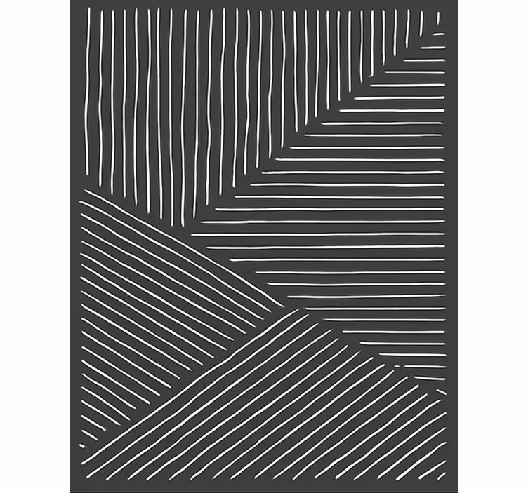 Roller blind for kitchen window with white wavy lines - TenStickers