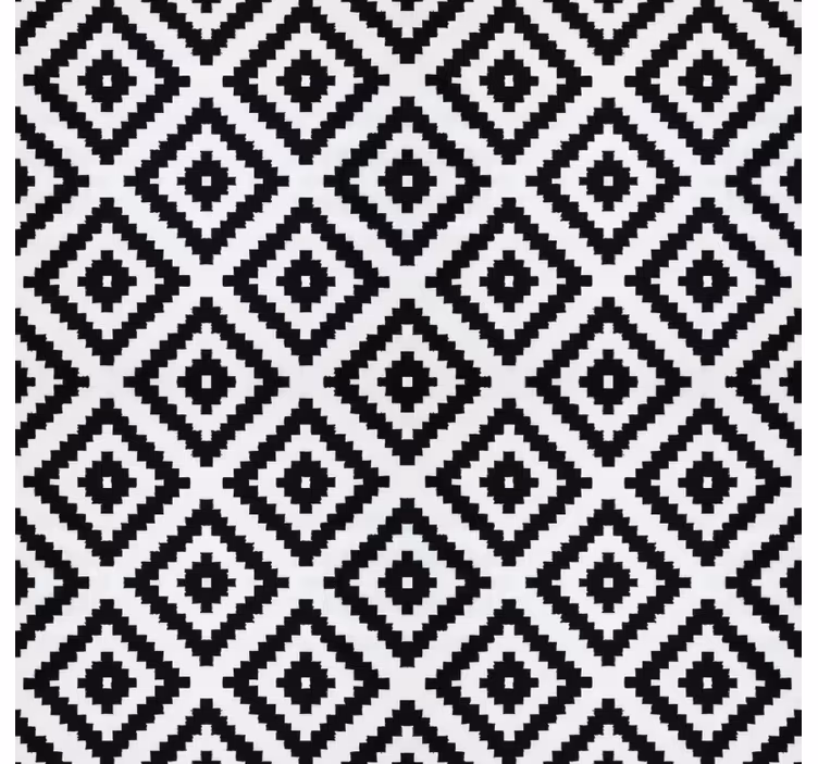 Roller blind for kitchen window in black modern squares - TenStickers