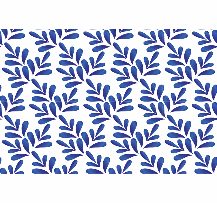 Blue roller blind in blue porcelain style - TenStickers